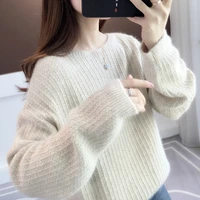 women sweater fall 2021 women clothing pullover female knitting sweaters skinny tops loose elegant knitted outerwear thick slim