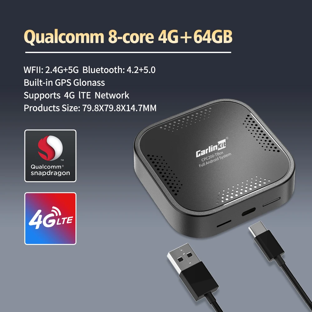 $210.27 CarlinKit CarPlay Ai Box Activator Wireless Android Auto & Apple CarPlay Youtube Netflix 4G+64G 4 LTE For Toyota Audi Benz Honda