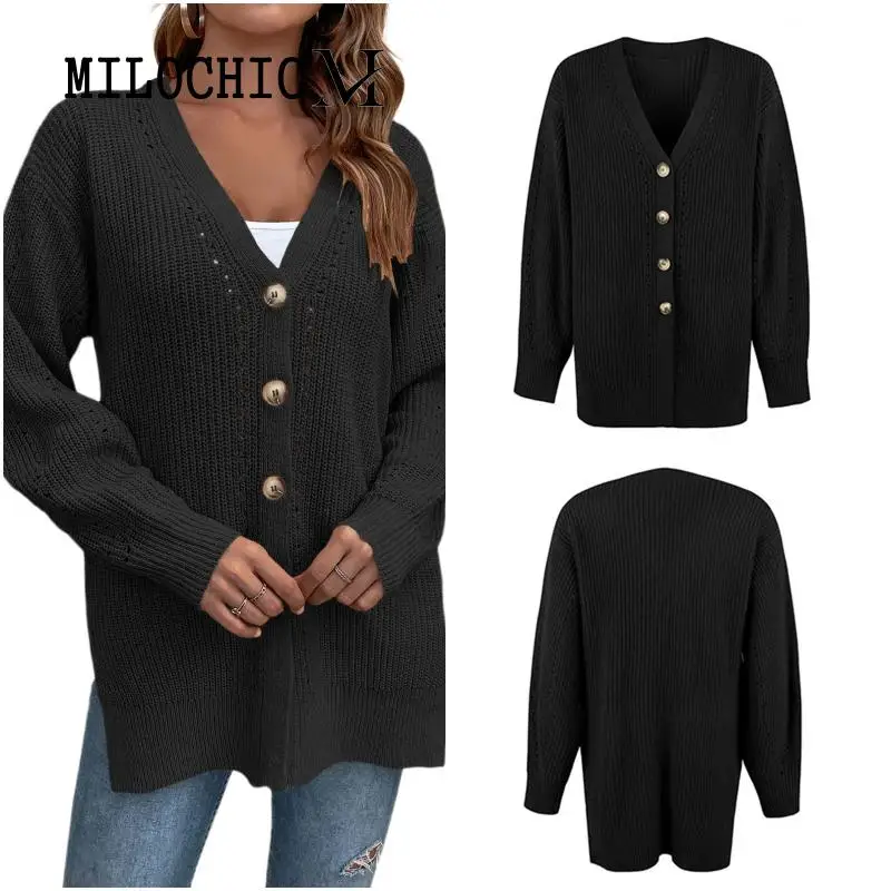 

2023 Autumn Women Knitwears Button Down Cardigan Cozy Cardigans Outwear Coat Casual Comfy Lightweight Spring Fall Cardigan Tops