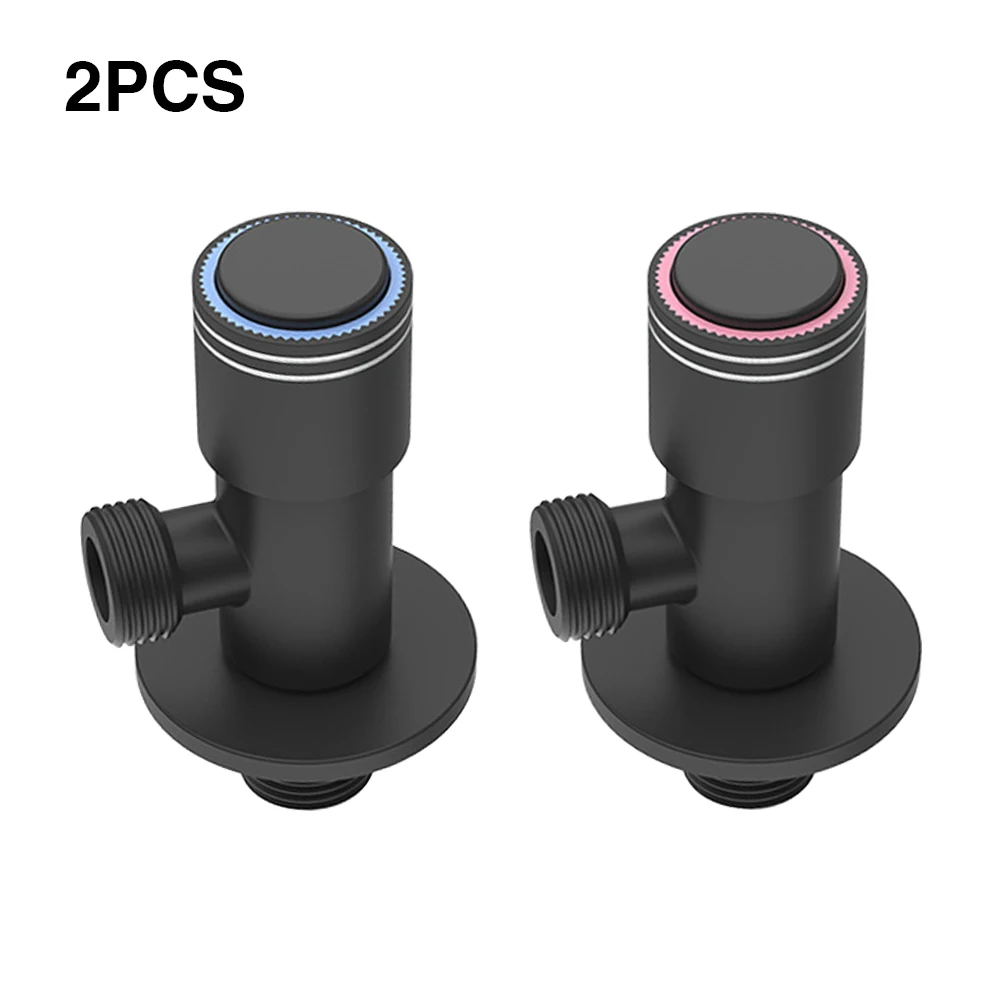 

2pcs Push Button Bathroom Faucets Accessories Pratical Lightweight Stainless Steel Heat Resistant Replacement Basin Tap Heads