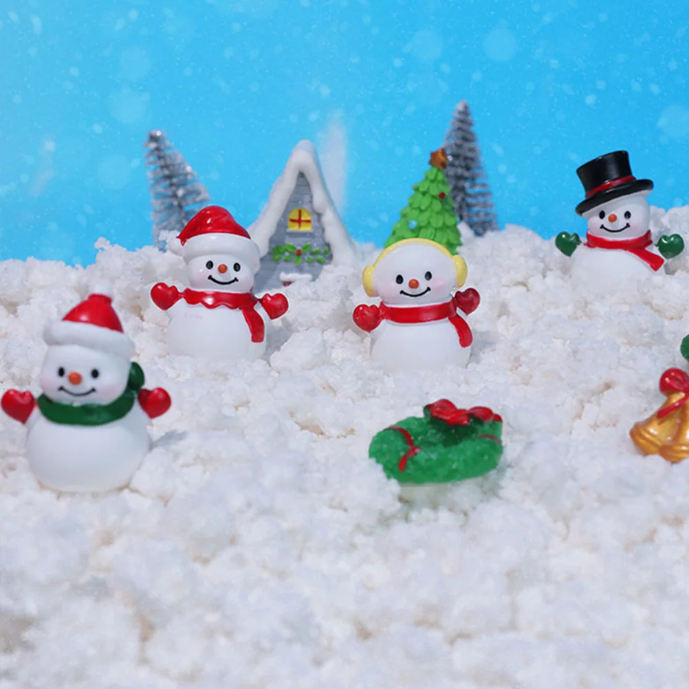 

6 шт., новогодние миниатюрные украшения в виде снеговика