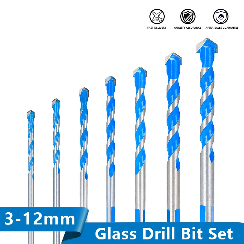 Drill Bit 3 4 5 6 8 10 12mm Glass Drill Bit Triangle Bit Ceramic Tile Concrete Brick Wood Hole Drilling Cutter Drill Bit
