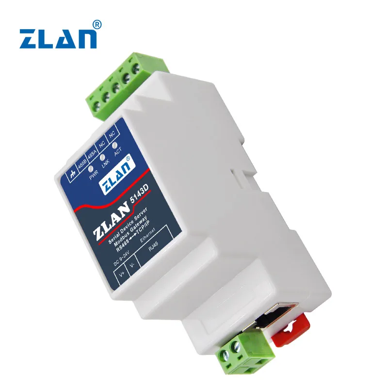 Небольшой размер установленный на DIN-рейку Modbus RTU TCP Ethernet последовательный порт с