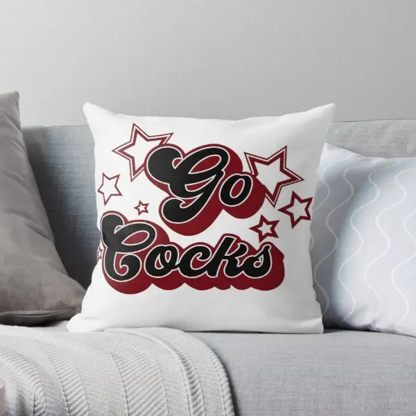 

Go Cocks Printing Throw Pillow Cover Hotel Home Car Sofa Bedroom Fashion Fashion Throw Wedding Decor Soft Pillows not include
