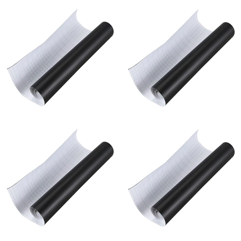 

4Pcs 12X60 Inch Matte Black Vinyl Film Wrap Car DIY Sticker