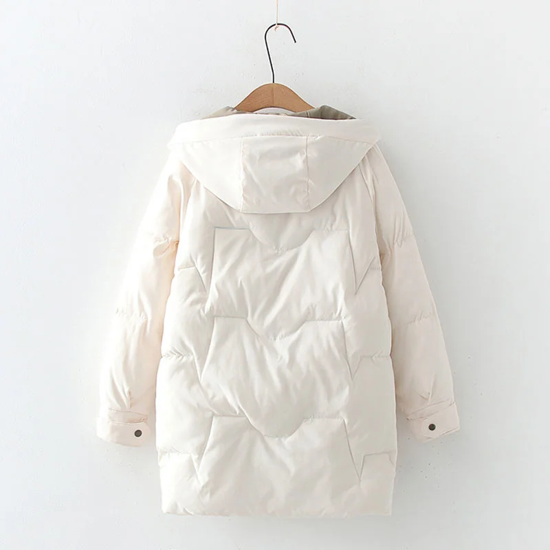 2022 New Winter Coat Thick Hooded Down Cotton Jacket Women Long Warm Padded Parka female Plus Size 2XL Parka Clothes Tops