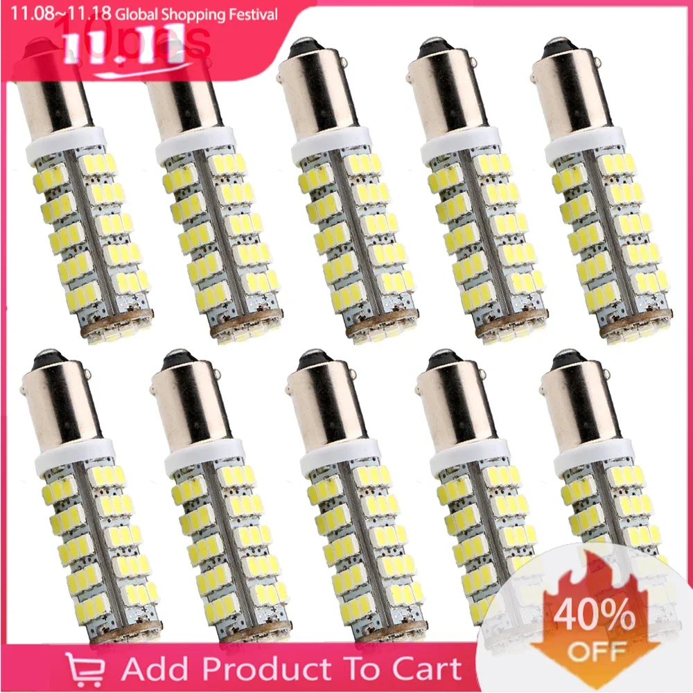 10 шт. BA9S 60 SMD 1206 светодиодные лампы T4W индикатор для стайлинга автомобиля