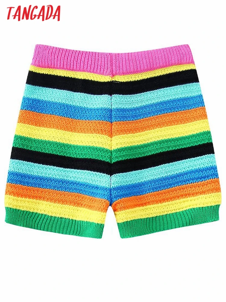 

Шорты женские трикотажные в полоску, с поясом, BE735