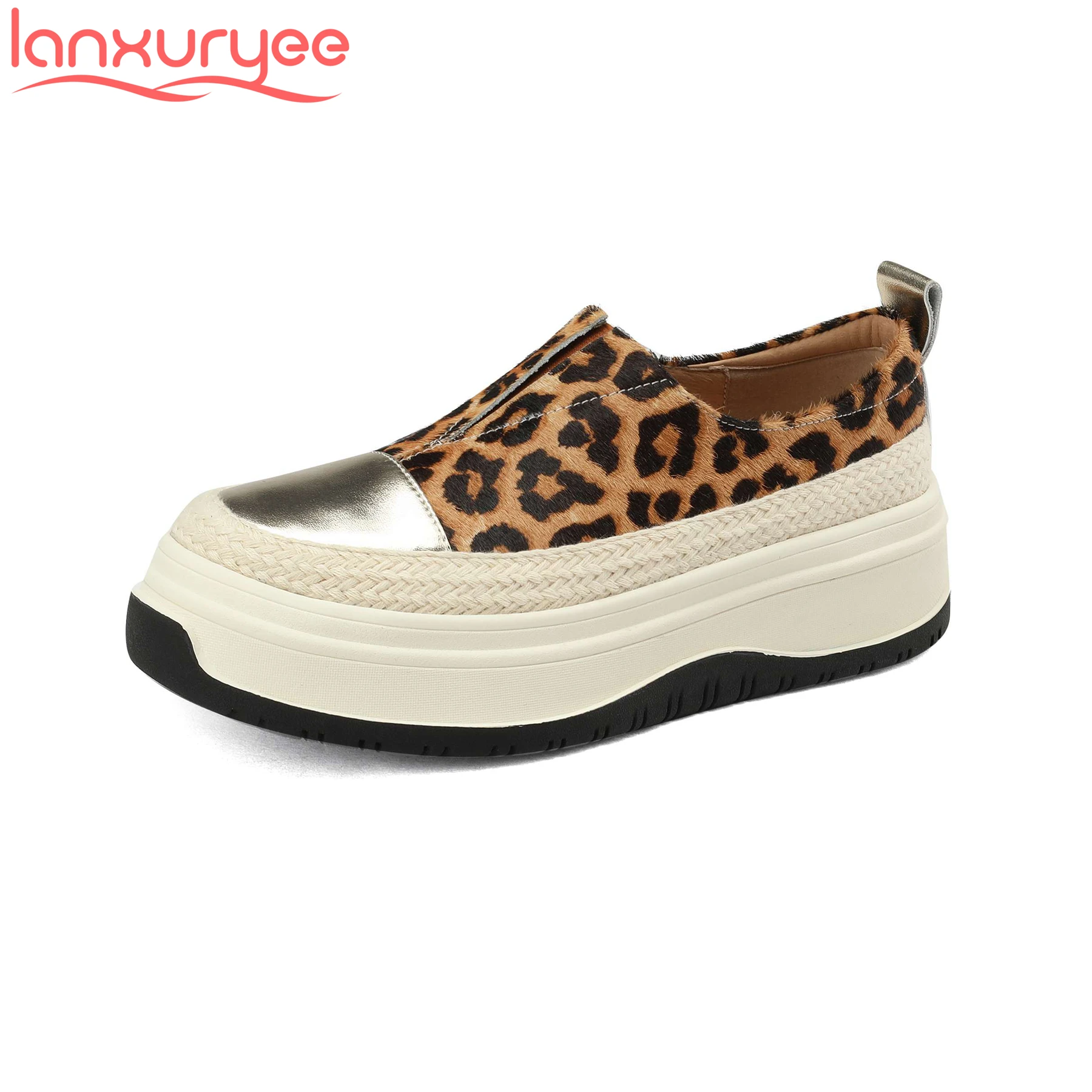 Кроссовки Lanxuryee женские из коровьей кожи повседневная весенняя обувь на
