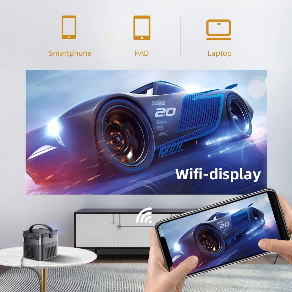 U70 Pro Mini Smart Wi-Fi Beamer Дисплей Портативный проектор DLP Android 3D 4K Проектор для