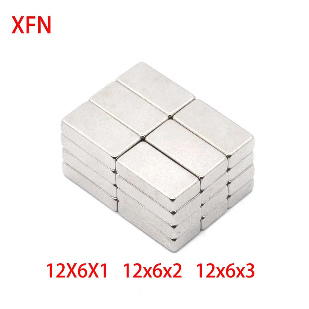 

12x6x3mm Block Magnet Strip Super Strong Neodymium Rectangular Magnets NdFeB Rare Earth Iron Boron Permanent Magnetic Imanes