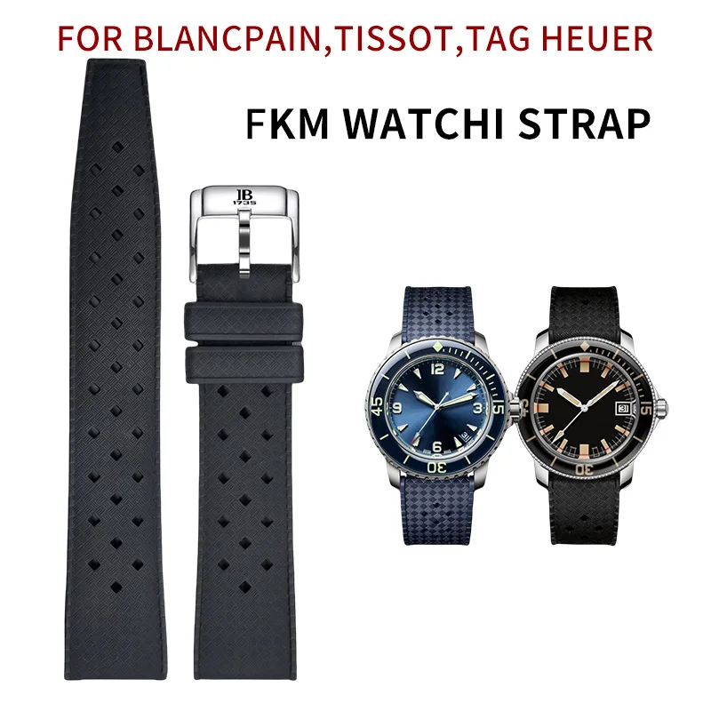ДЛЯ BLANCPAIN TISSOT AND TAG HEUER FKM РЕМЕНЬ ЧАСОВ