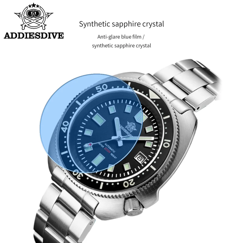 Addiesdive Watch Men New Abalone Diving Mens Mechanical Wristwatch Luxury Sapphire Glass Automatic Waterproof Watch reloj hombre images - 6