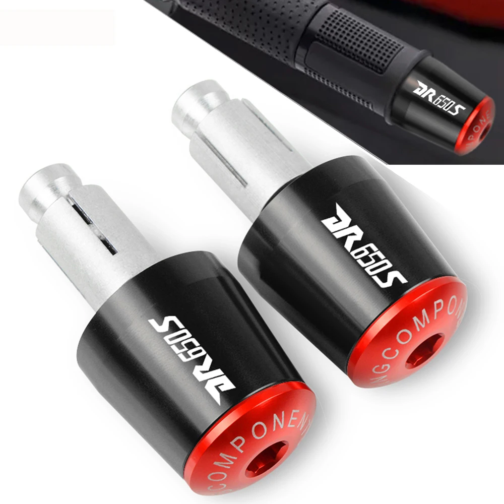 

7/8mm CNC Motorcycle Accessories Handlebar Grips Handle Bar Cap End Plugs With DR650S LOGO For Suzuki DR650S 2016 2017 2018 2019