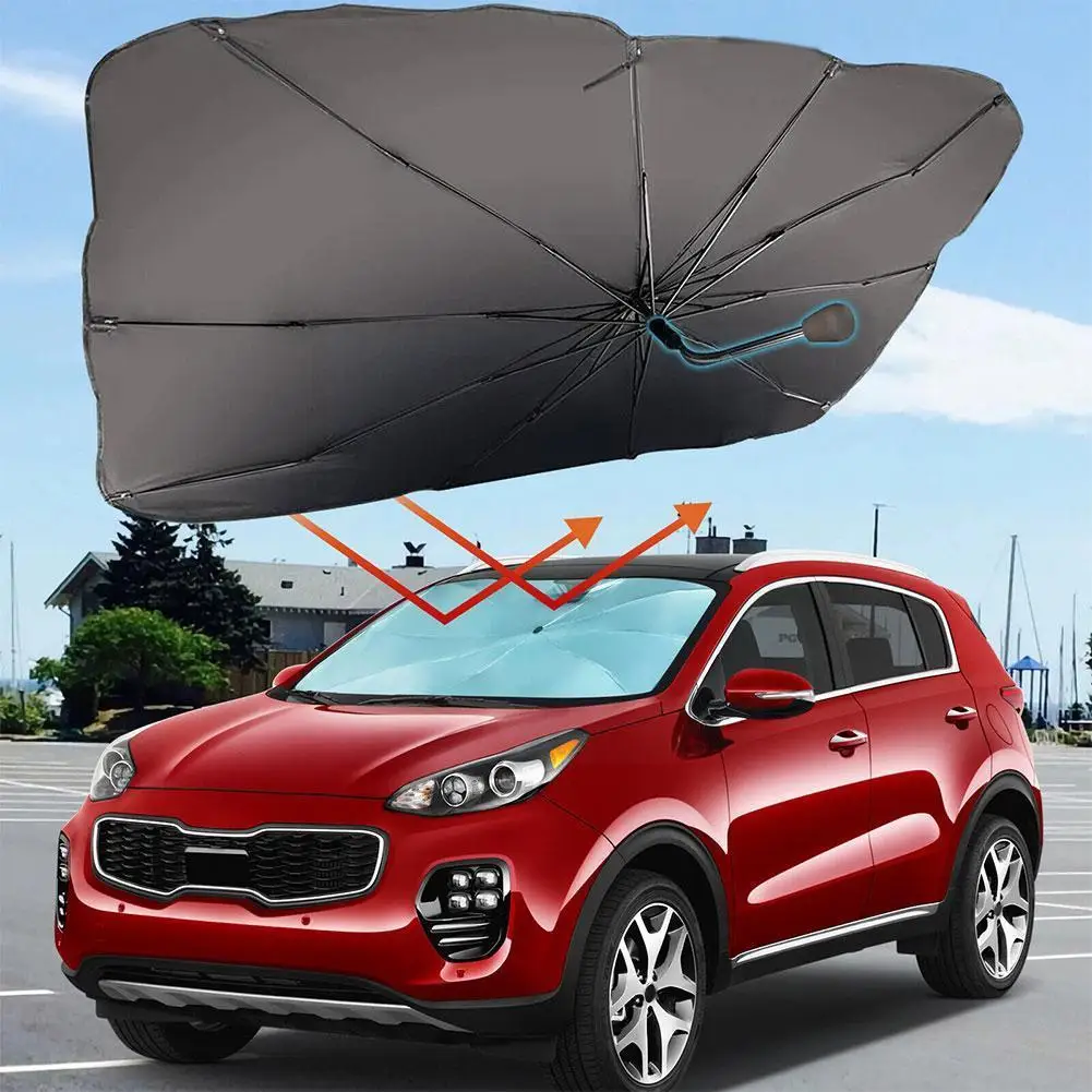 

2023 обновленные складные автомобильные солнцезащитные зонты для лобового стекла солнцезащитный козырек Защита от УФ-лучей теплоизоляция E7Y9