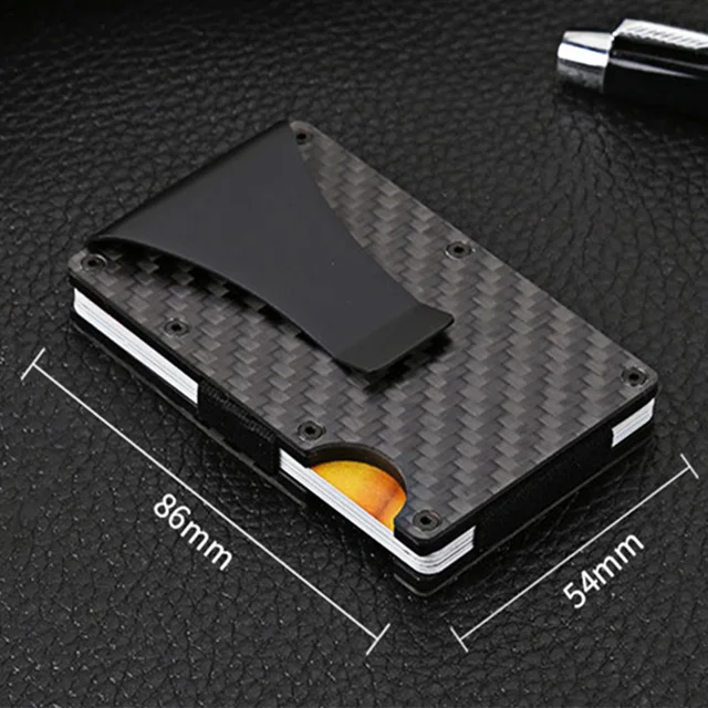 Carbon Fiber Money & Card Clip / Band Wallet 6