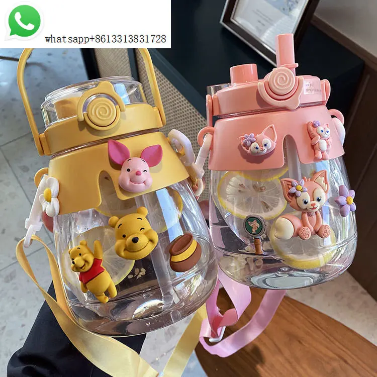 Disney My Friends Tigger & Pooh Anime Water cup portable water cup sports kettle cartoon cute portable summer handy cup