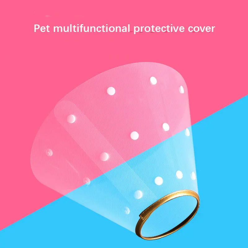 

Pet Grooming Aid for Dog/Cat Grooming and Caring Neck Collar Plastic Snap-type Anti-bite/Anti-lick Protection Ring