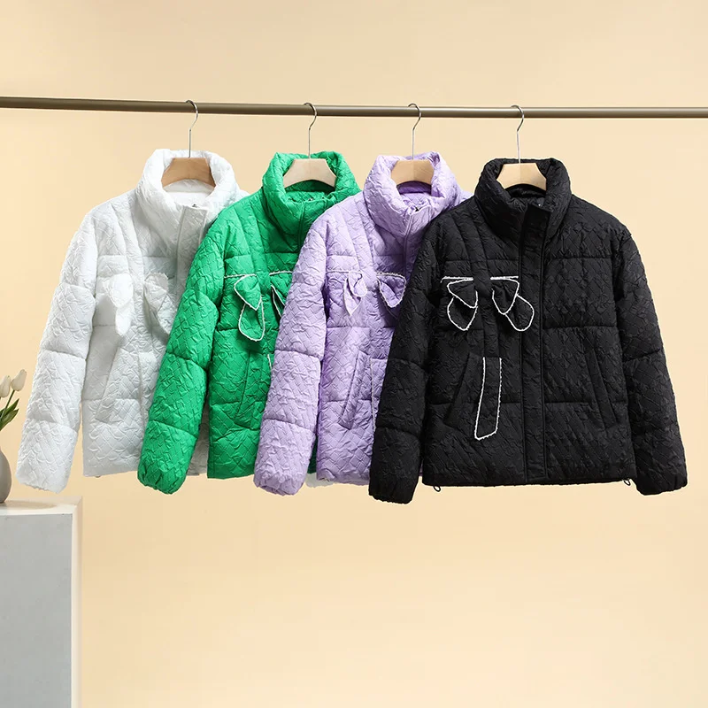 2023  Women's Parkas Winter Jacket Thick Cotton Padded Standing Collar Long Sleeve Jacket Coat Women's Loose Puffer Parka Coat