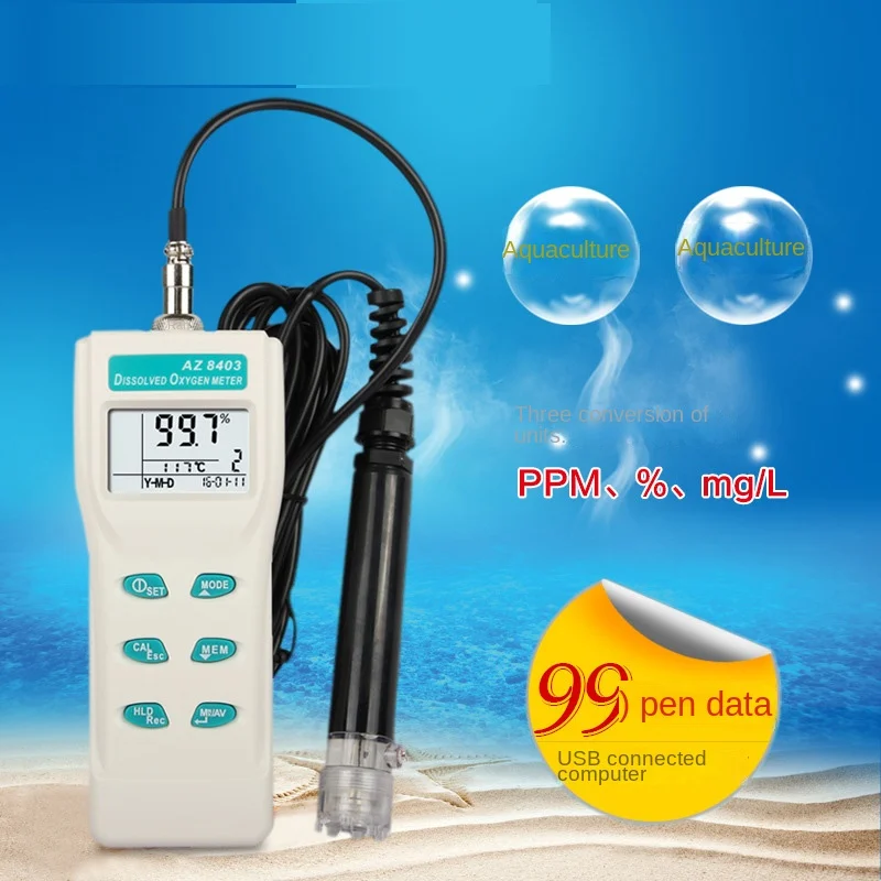 AZ8403 Portable Dissolved Oxygen Tester Aquaculture Dissolved Oxygen Water Testing Dissolved Oxygen Tester