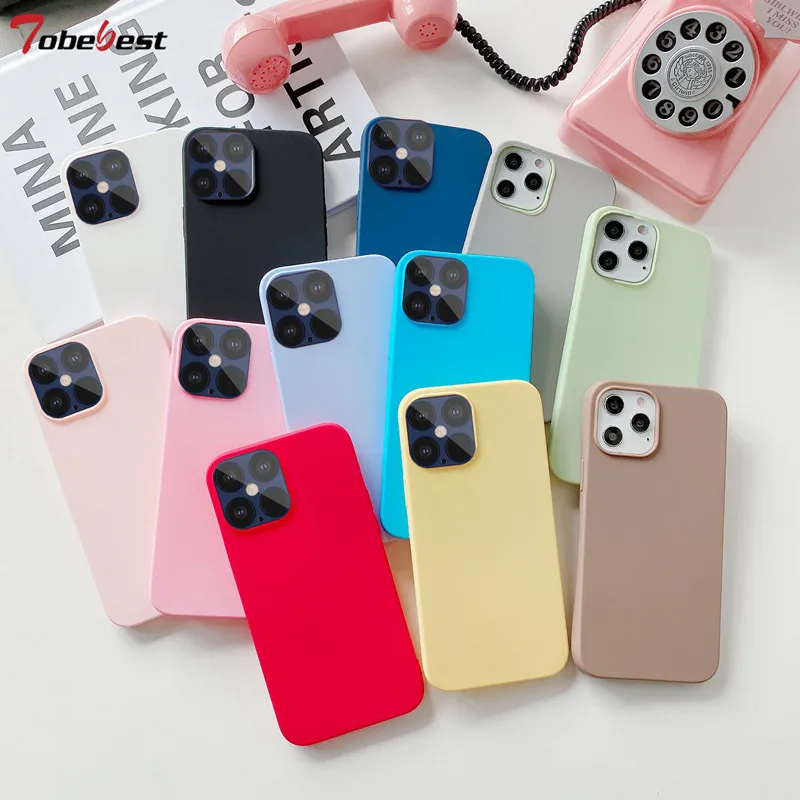 

Candy Color Phone Case for Iphone 13 12 11 Pro XS Max XR X 8 7 6S 6 Plus SE 5 5S Silicone Cases Soft TPU Matte Back Cover