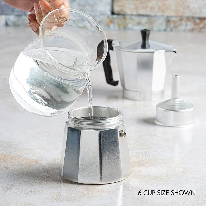 Кофейник Moka итальянская кофемашина эспрессо алюминиевая гейзерная кофеварка