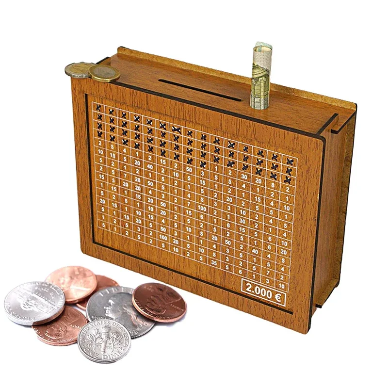 

Wooden Money Jar Deposit Boxes Party Decorations Storage Containers Household Coin Bank Safe for Money Cash Box Piggy Bank