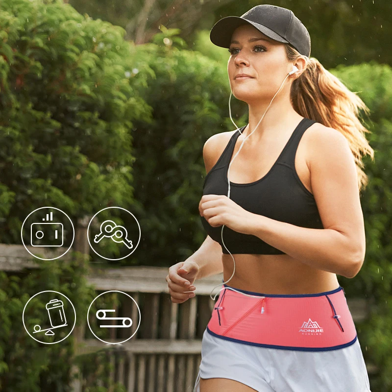 AONIJIE W8101 New Running Belt Hydration Waist Pack Ultralight Waist Bag Phone Holder For Outdoor Trailing Running CampingHiking