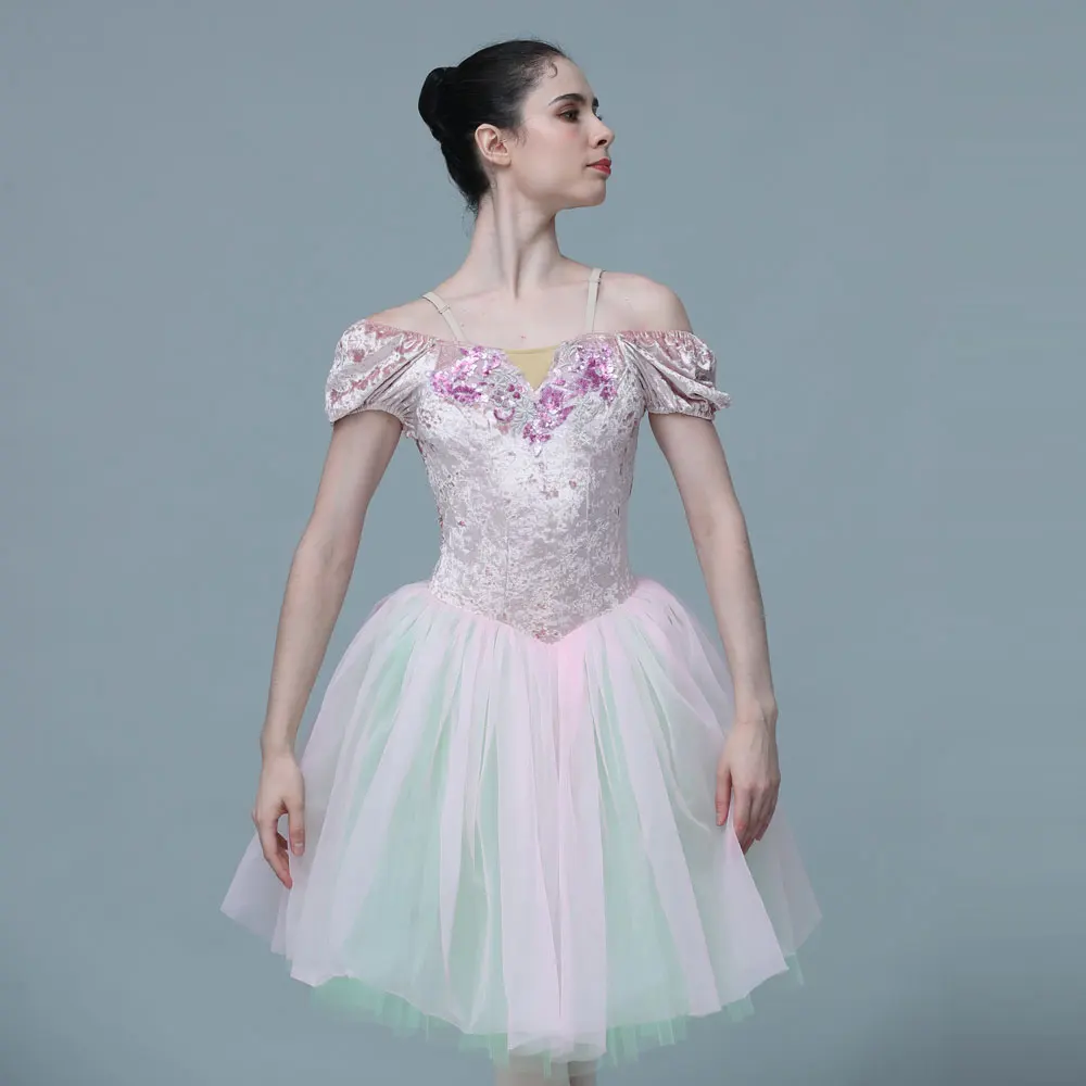 20108 розовое бархатное платье для балета и танцев с лифом девочек женщин балетные