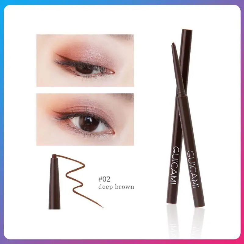 

2 Colors Black Quick-drying Eyeliner Pen Long Lasting Brown Portable Eyeliner Non-smudge Waterproof Sweat-proof Gift TSLM1