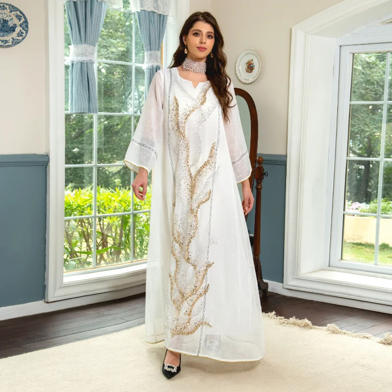 African Dresses For Women Elegant Dashiki Summer Autumn Muslim Fashion Abaya Maxi Dress Traditional Fairy Dreaes Africa Clothing