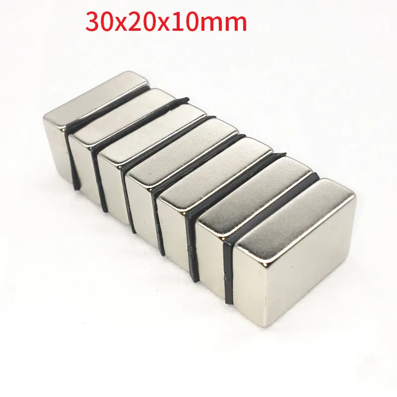 

10Pcs 30x20x10 Neodymium Magnet 30mm x20mm x 10mm N35 NdFeB Block Super Powerful Strong Permanent Magnetic Imanes