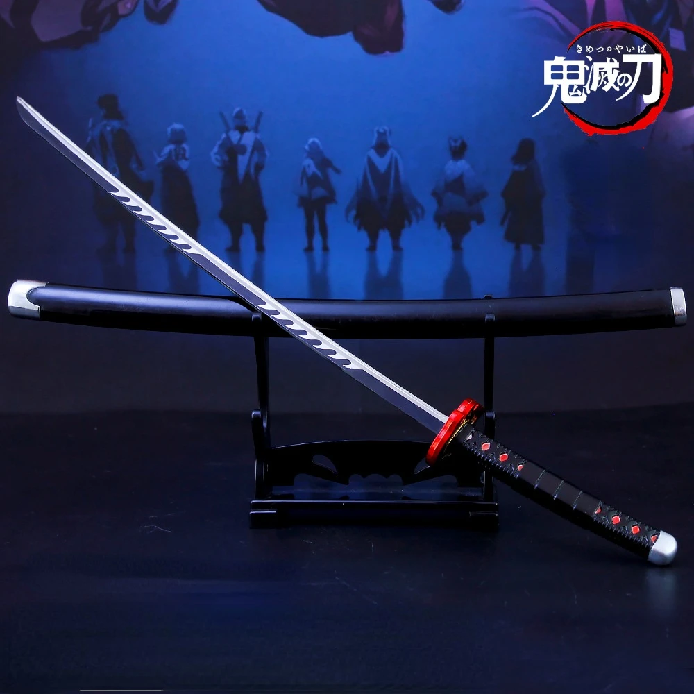 

Металлическая Имитация Katana Tanjiro Sunwheel, модель оружия, детские подарки, украшение для гостиной