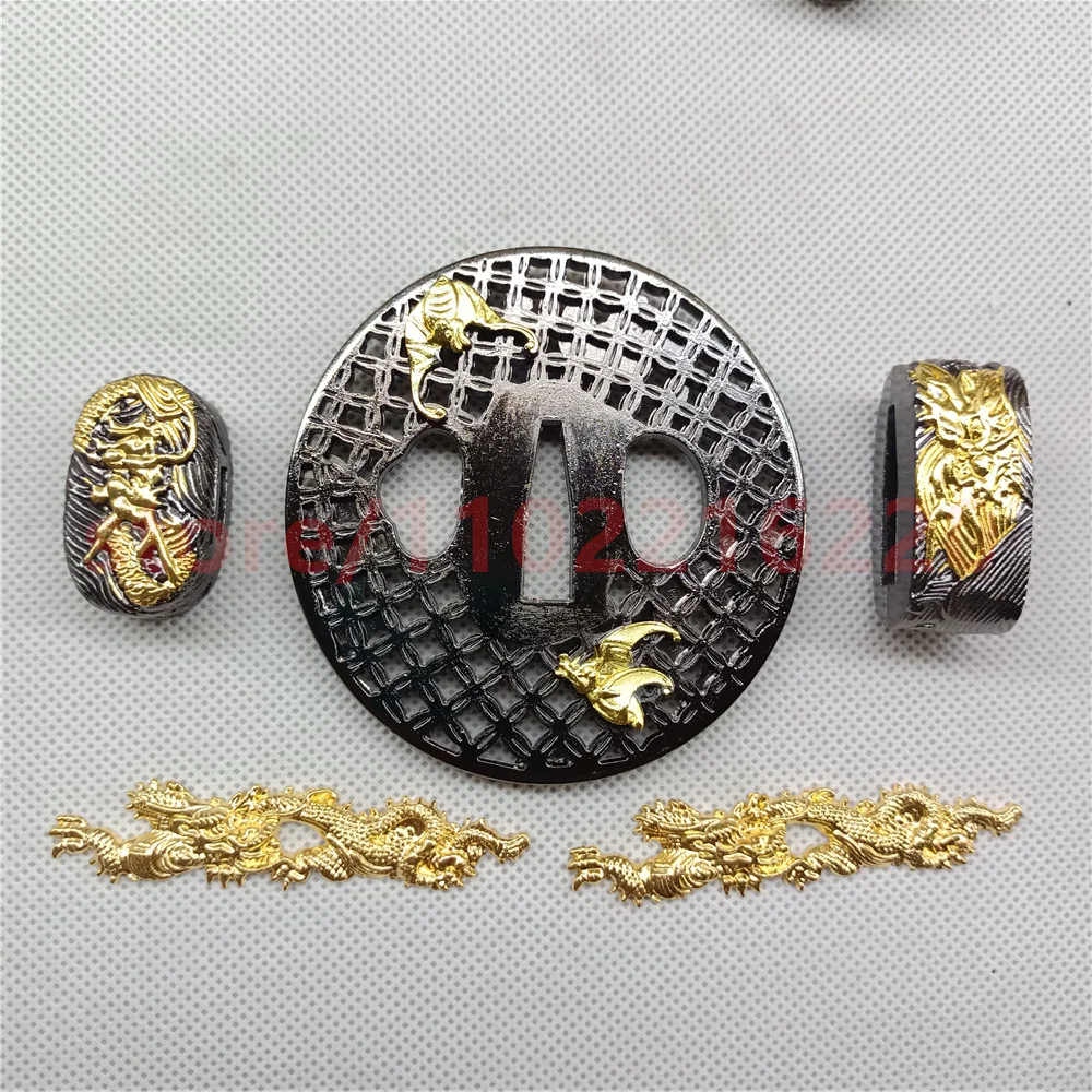 Великолепный Сплав Tsuba защитная накладка фучи Кашира менюки для реальной