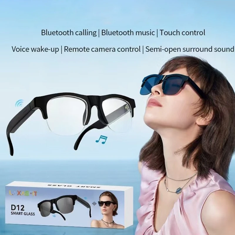 Фото Умные очки Lenovo AI с камерой 1600W пикселей, записью видео, Bluetooth-звонками, распознаванием фото с ИИ, голосовым переводом, новые солнцезащитные очки №3