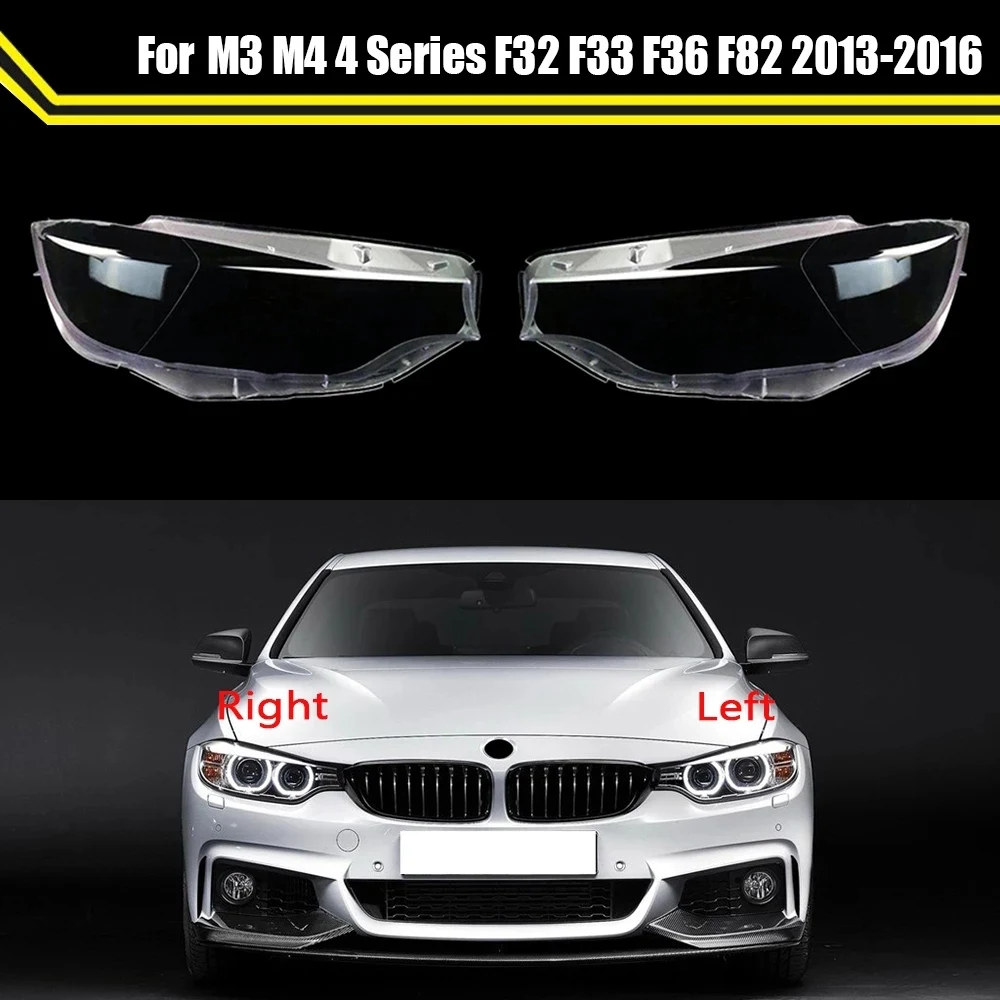 

1Pair Car Front Headlight Head Light Lamp Cover Transparent Lens for-BMW 4 Series F32 F33 F36 2013-2016