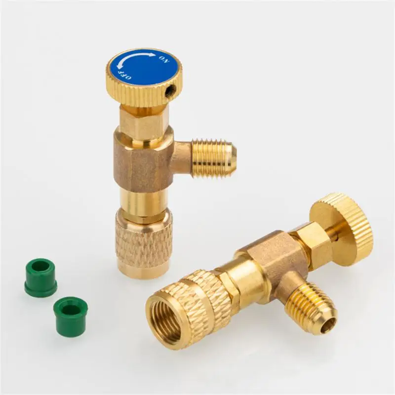 

2PCS Air Conditioning Coolant Safety Valve Quick Coupling Air Conditioning R410 R22 Connection Adapter Home Accessories Parts