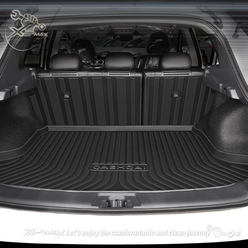 Для Nissan Qashqai 2008-2023 TPE под заказ коврик для багажника автомобиля всесезонный черный
