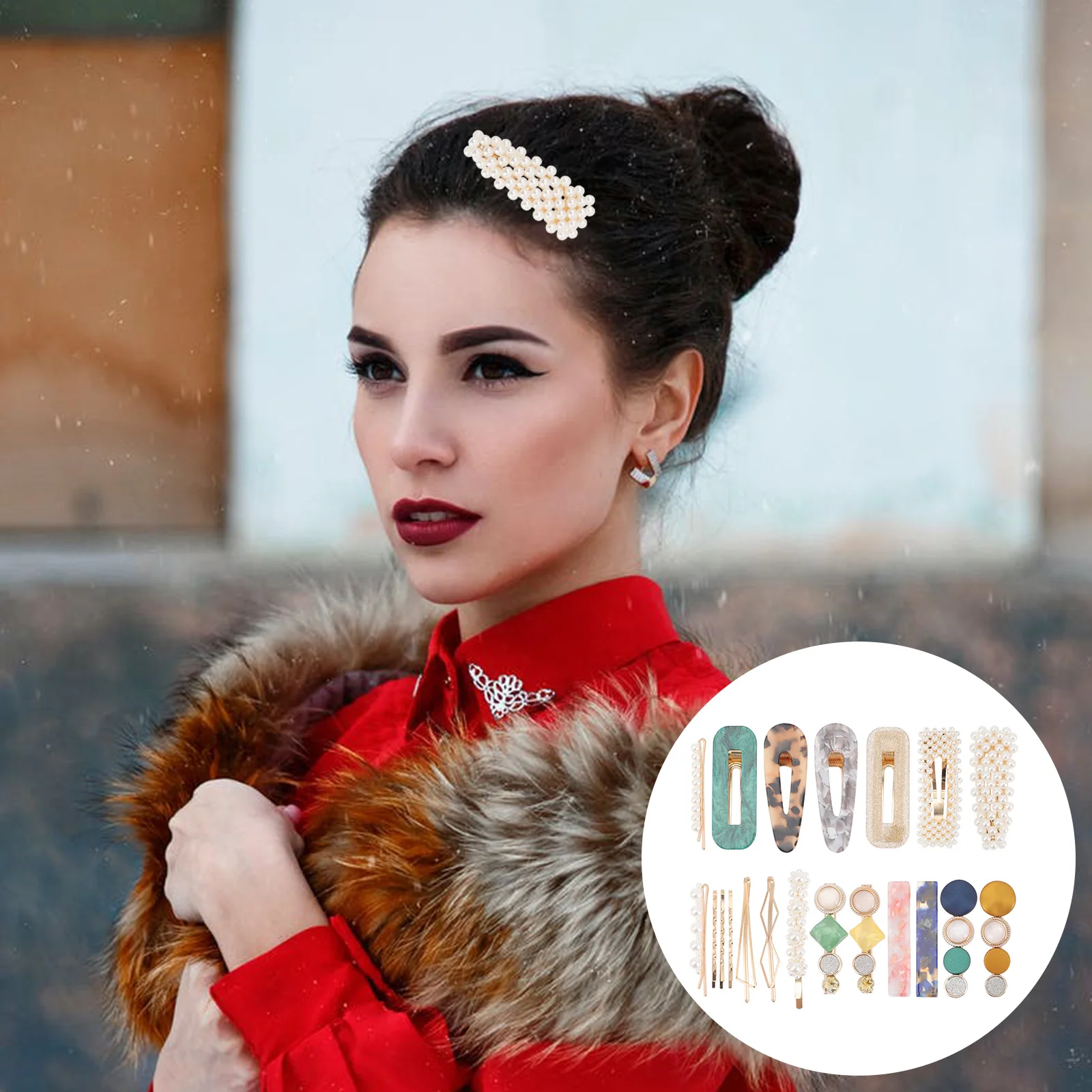 

20pcs Pearl Hair Barrette Fashion Hair Clip Hairpin Headdress for Girl