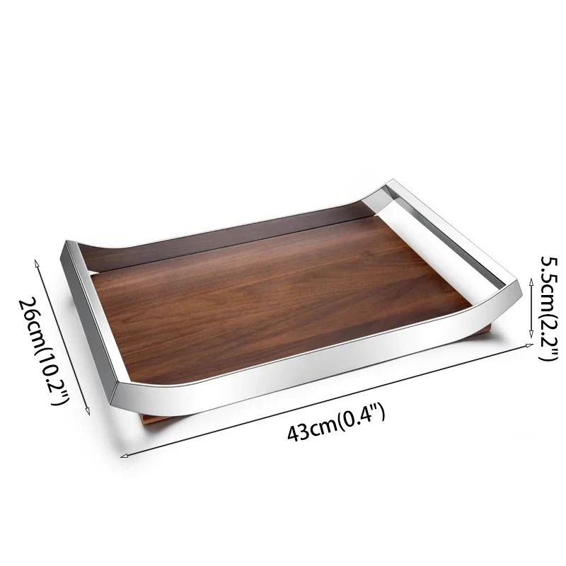 Деревянный поднос из черного ореха