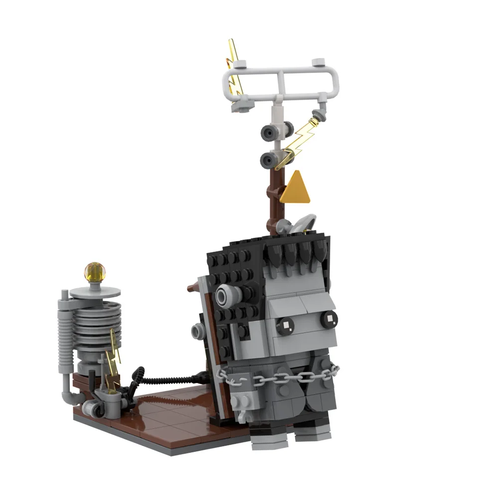 MOC Frankenstein BrickheadZ Series Строительные блоки Фильм ужасов Франкенштейн и капитан