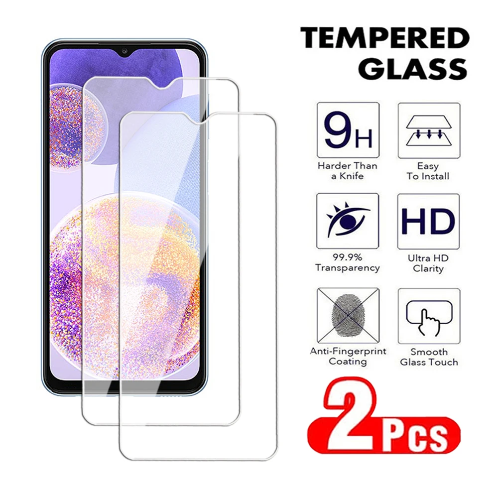 2 шт. закаленное стекло для Samsung Galaxy A21 A22 A23 A24 A25 A31 A32 A33 A34 A35 4G5G Защитная пленка