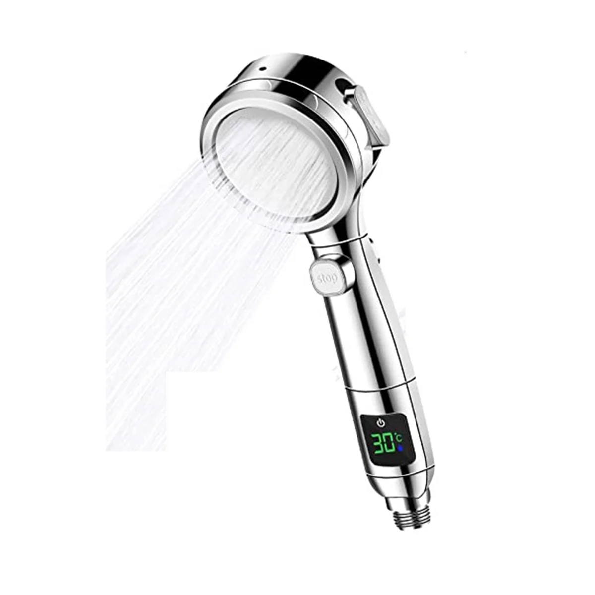 

Shower Head Water-Saving Rain Shower Head 4 Model Jet Types Shower Head with Digital Temperature Display