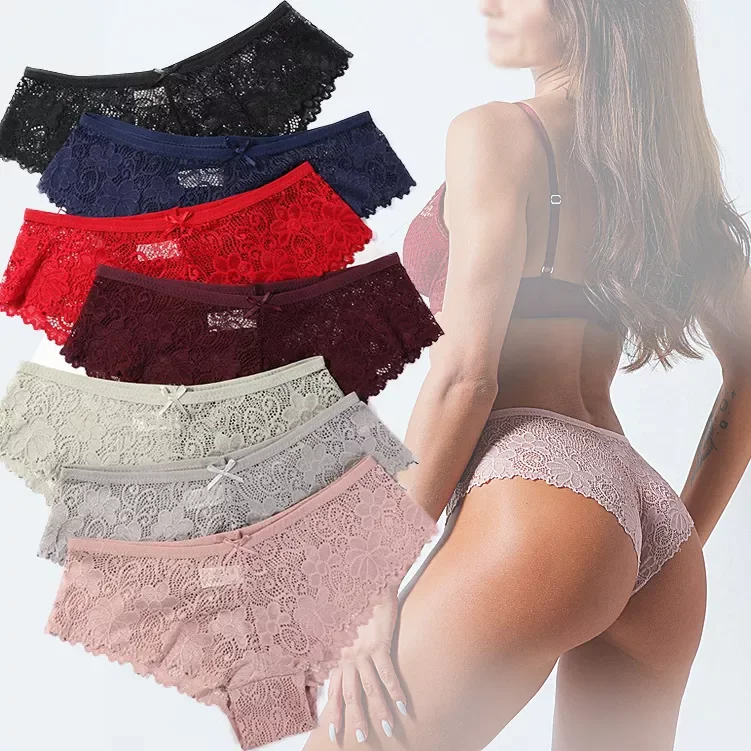

Panties Ice Silk Seamless Panty Women Low Rise Sexy Transparent Floral Briefs Soft Cotton Crotch Underpants Underwear