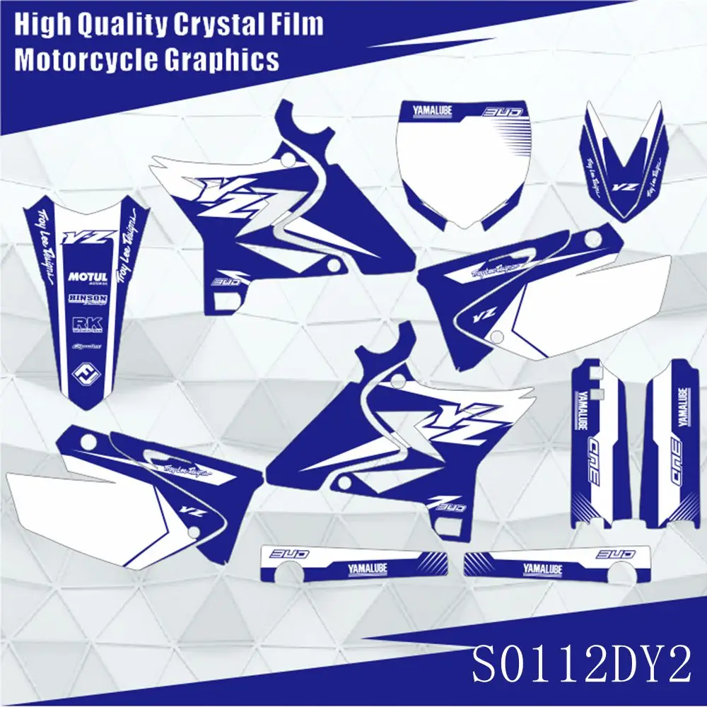

Full Graphics Decals Stickers Motorcycle Background Custom Number Name For YAMAHA YZ125 YZ250 YZ 125 250 UFO 2002-2014