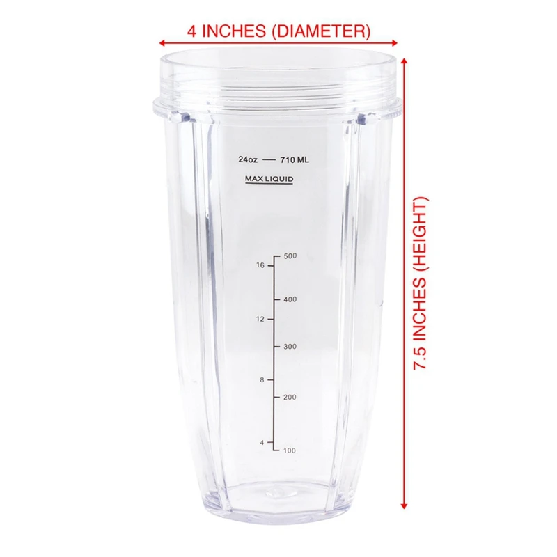 Сменная чашка для блендера с крышкой чашки 24 унции Ninja Auto IQ BL480 BL482 BL642 NN102 BL682 BL450 BN751