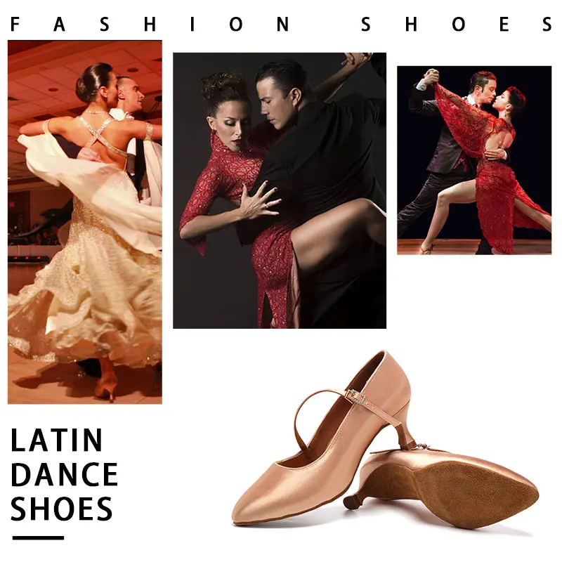 SWDZM Women Dancing Shoes Ladies Modern dance shoes High Heel Party Performance Dance Shoes Ballroom For Girls Ladies Suede sole