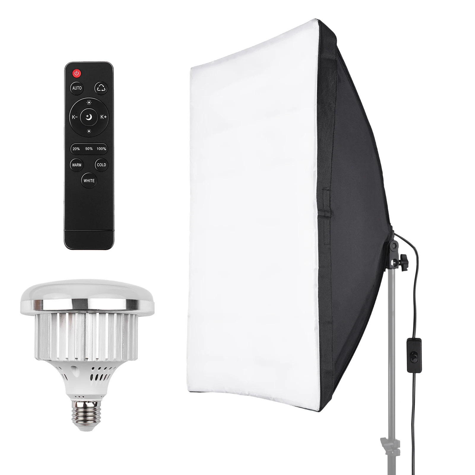 

Photography Studio Light kit Softbox Lighting Set 50x70cm Softbox+45W 3200-5600K LED Light+Remote Control for Studio Photo Video