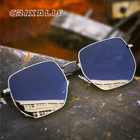 crixalis metal polarized sunglasses for men luxury brand designer vintage driving sun glasses male oversized anti glare shades