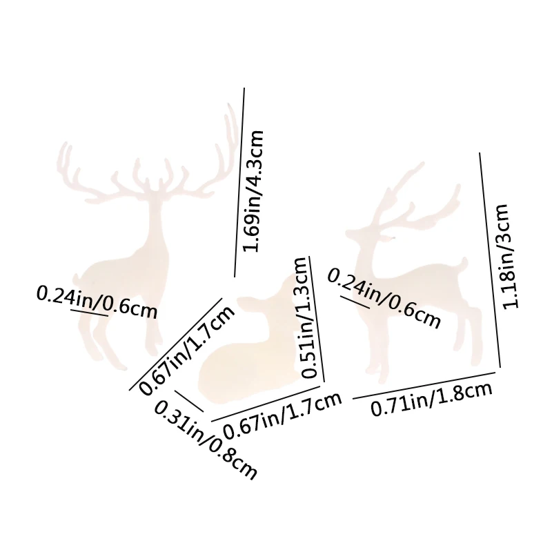 1 шт. пластиковый хрустальный олень Рождественский лес Лось Белый десертный
